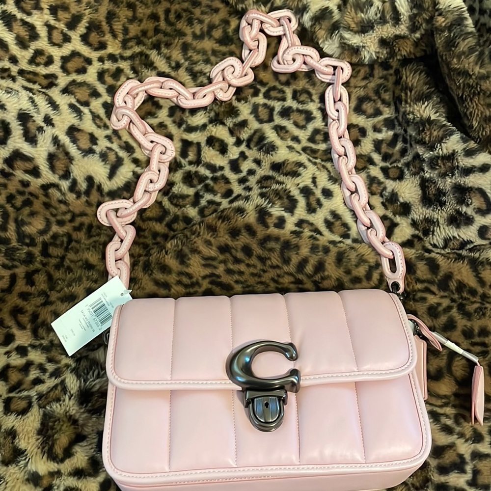 NWT Coach light pink handbag, includes 2 straps.